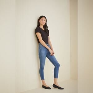 AGOLDE x Amour Vert | SOPHIE HI RISE SKINNY CROP IN KINDRED Medium Wash Jeans 31